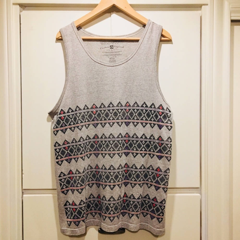 Mens tank top with pattern