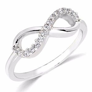 14k Gold plated Forever Infinity LOVE Ring sz 3-9