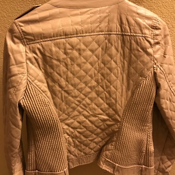 GUESS - Tan faux-leather quilted jacket - Picture 3 of 3