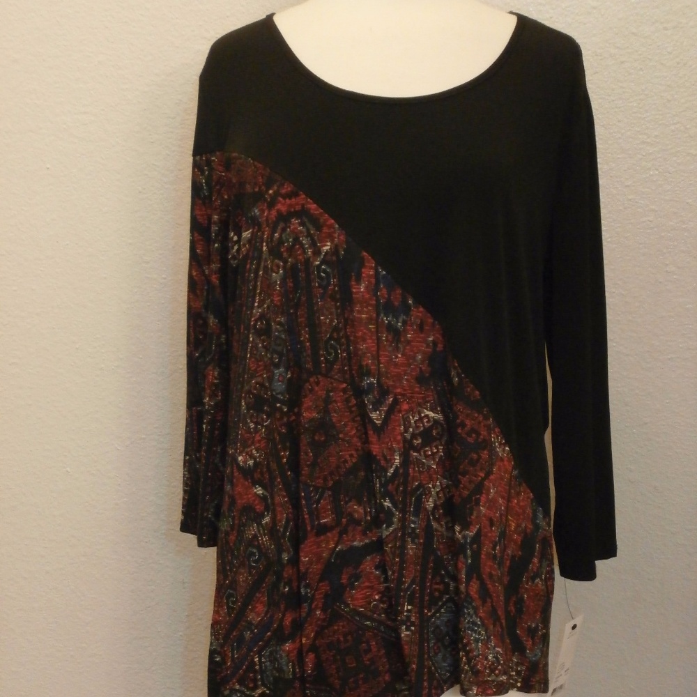 NY COLLECTION women's top Size Extra Large NWT