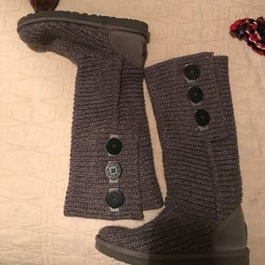 Ugg grey Cardi knit 3 button boot