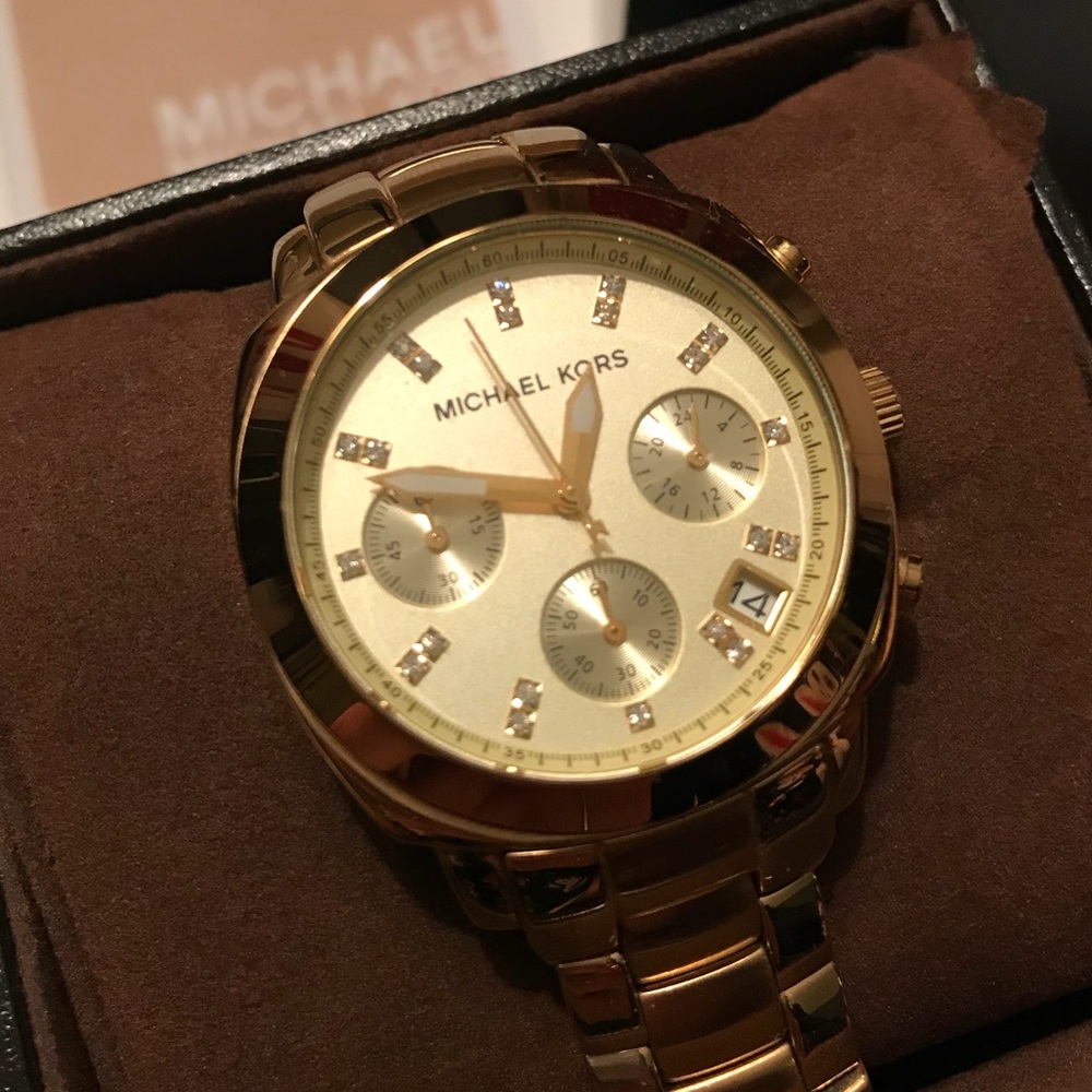 Michael Kors MK5132 gold tone chronograph watch