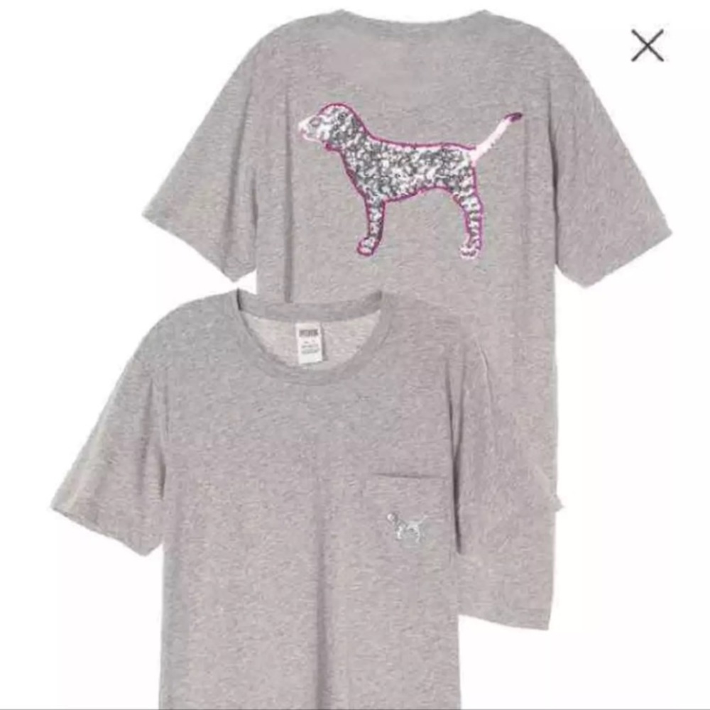 VS PINK bling campus tee NWT (XS)