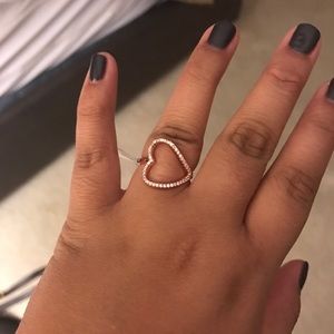 Rose gold heart ring