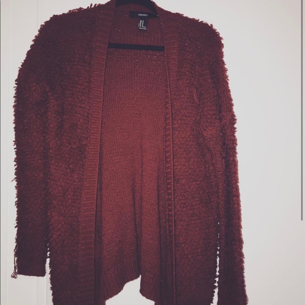 Burgundy cardigan