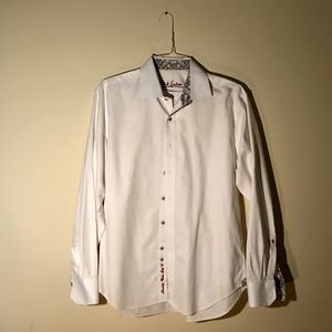 Men’s Striped White Dress Shirt