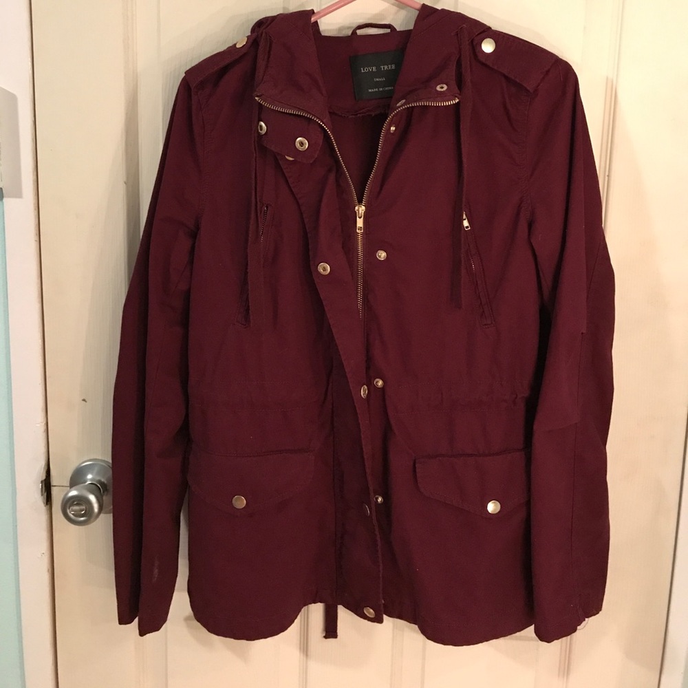 Burgundy Utility Jacket