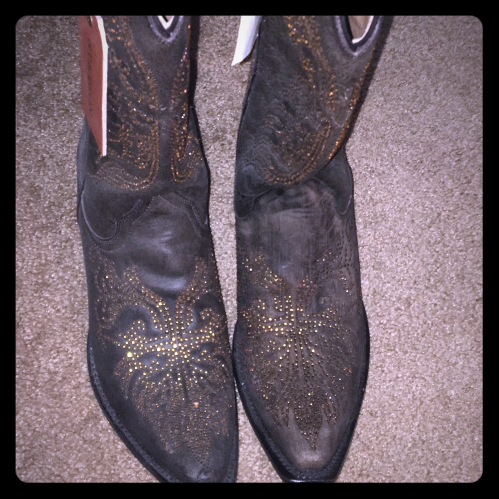 Knee high roper cowgirl boots