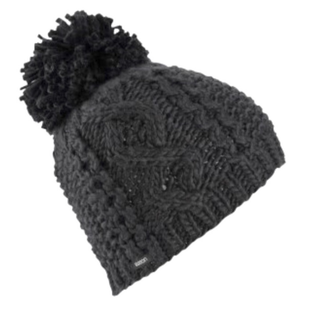 NWT Burton Katie Joe Knit Black Pom Beanie