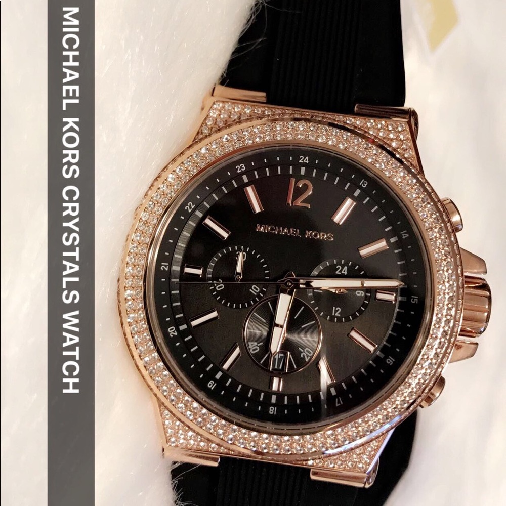 Michael kors iced out mens watch