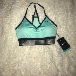 Small Nike sports bra in teel green