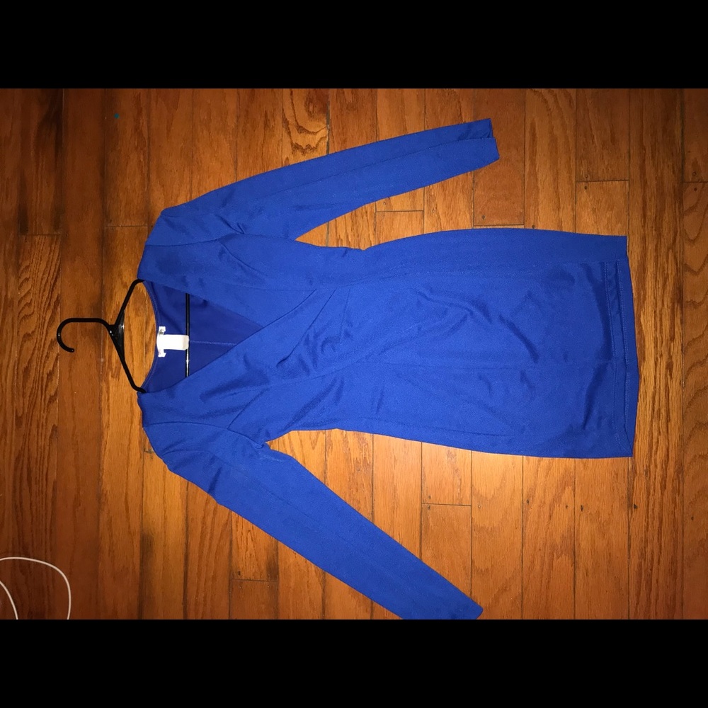 Blue long sleeve dress