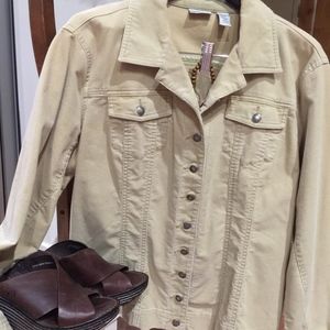 Chico's Tan jean jacket