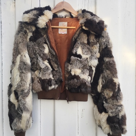 🛑SOLD🛑 Vintage Rabbit Fur Jacket - Picture 2 of 8