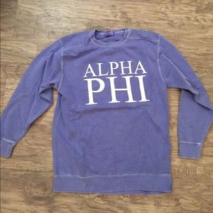 Alpha Phi comfort colors crew neck