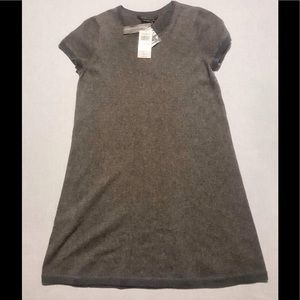 NWT BCBGMaxAzria Gray & Navy Ringer Sweater Dress