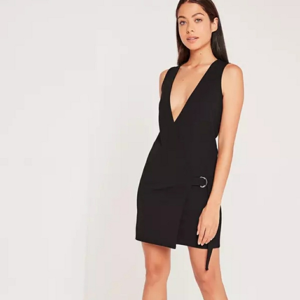 Missguided Tuxedo Wrap Dress