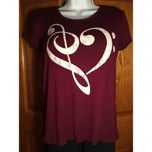 Musical note short sleeve tee