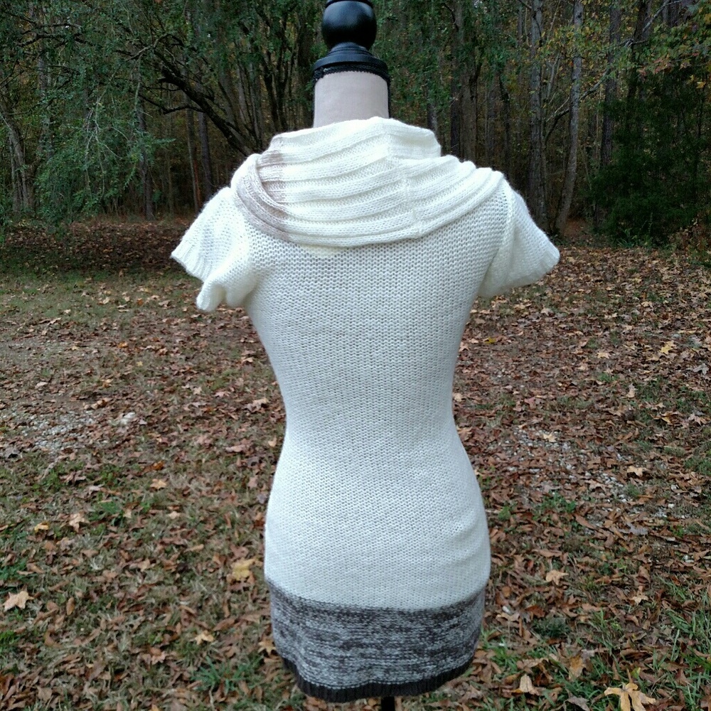 🆕 Ashley Sweater XS Dress Cream/Brown Accent - Picture 5 of 7