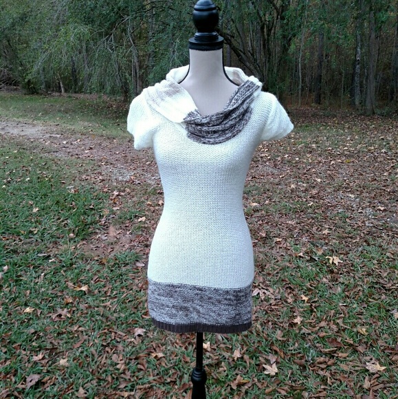 🆕 Ashley Sweater XS Dress Cream/Brown Accent - Picture 2 of 7