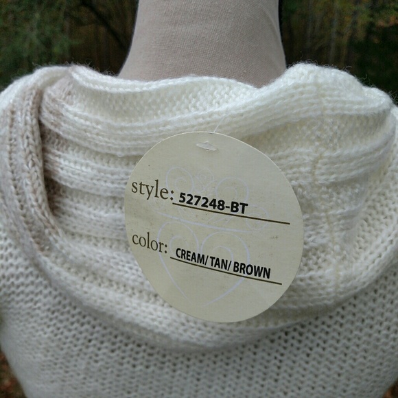 🆕 Ashley Sweater XS Dress Cream/Brown Accent - Picture 7 of 7