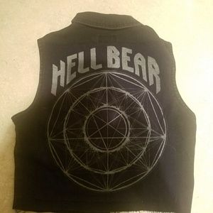 black vest with back patch size S