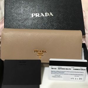 Prada cammeo + orchi women wallet