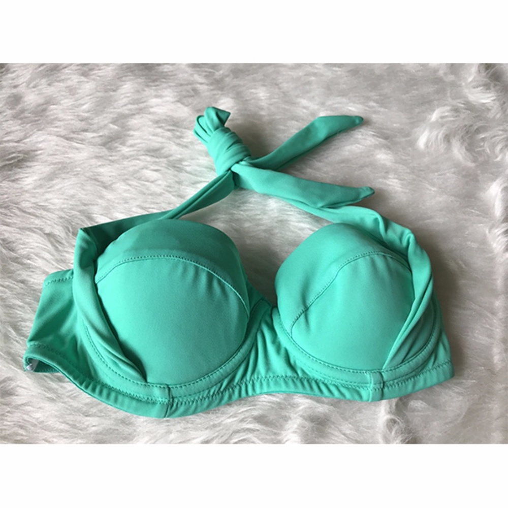 Asos Swim Halter Cool Mint Bikini Top US 30C
