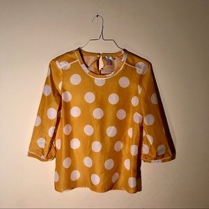 Women’s Yellow Polka Dot Blouse