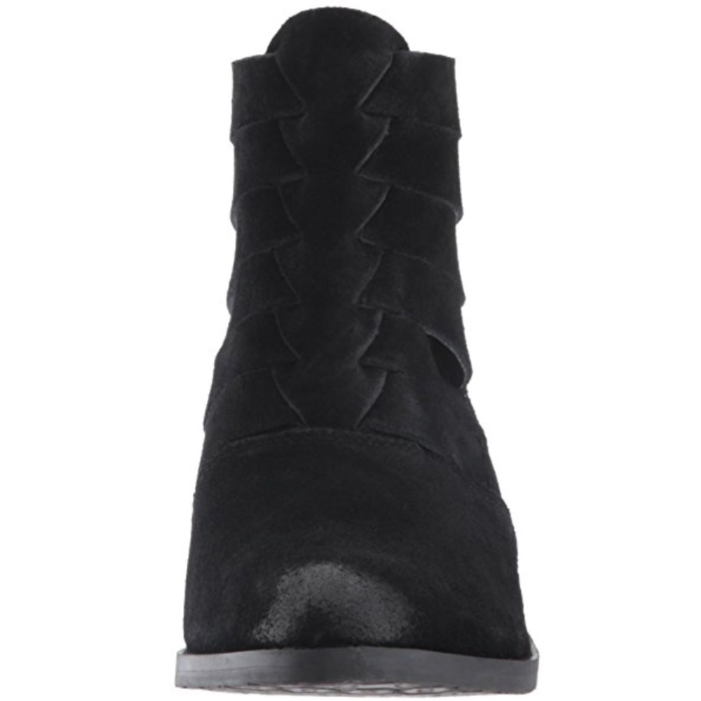 Distressed Woven Black Booties - Picture 7 of 8