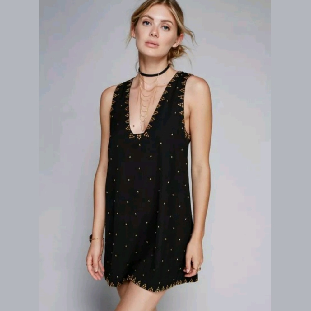 Free People Soho Studded Shift Dress Size 10