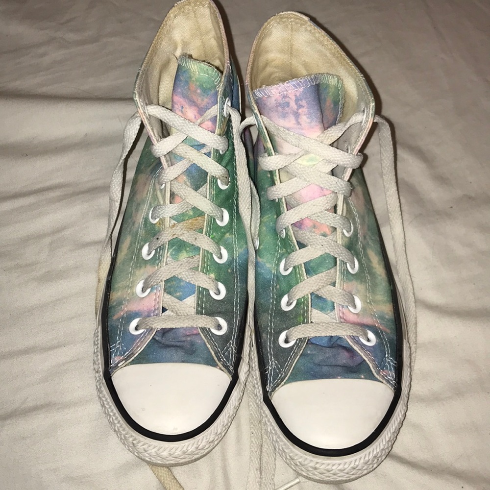 Pastel Galaxy Print Converse High Tops