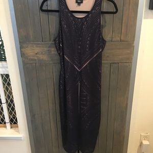 Women’s Navy/Tan Mossimo Burnout Body Con Midi