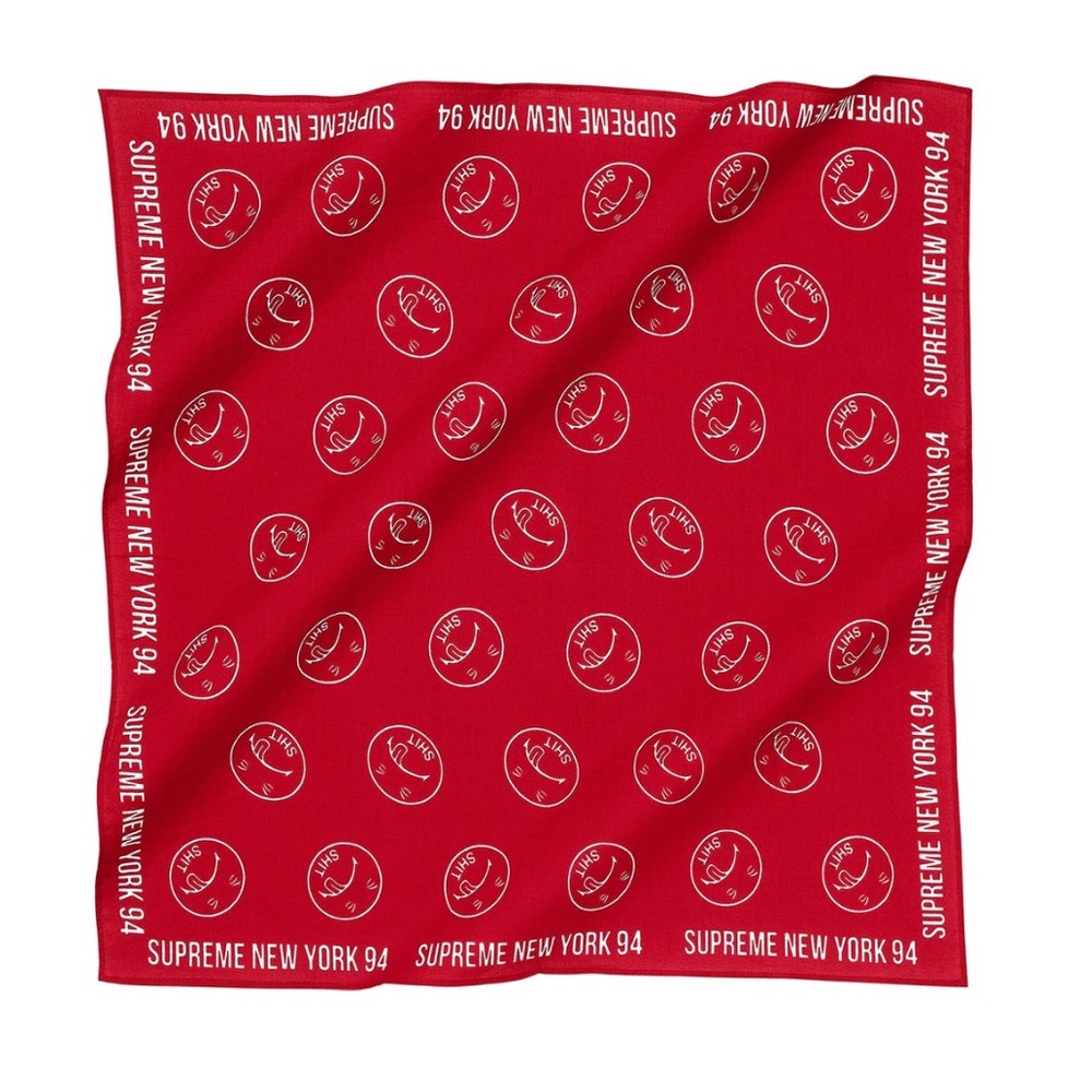 RED SUPREME SHIT BANDANA