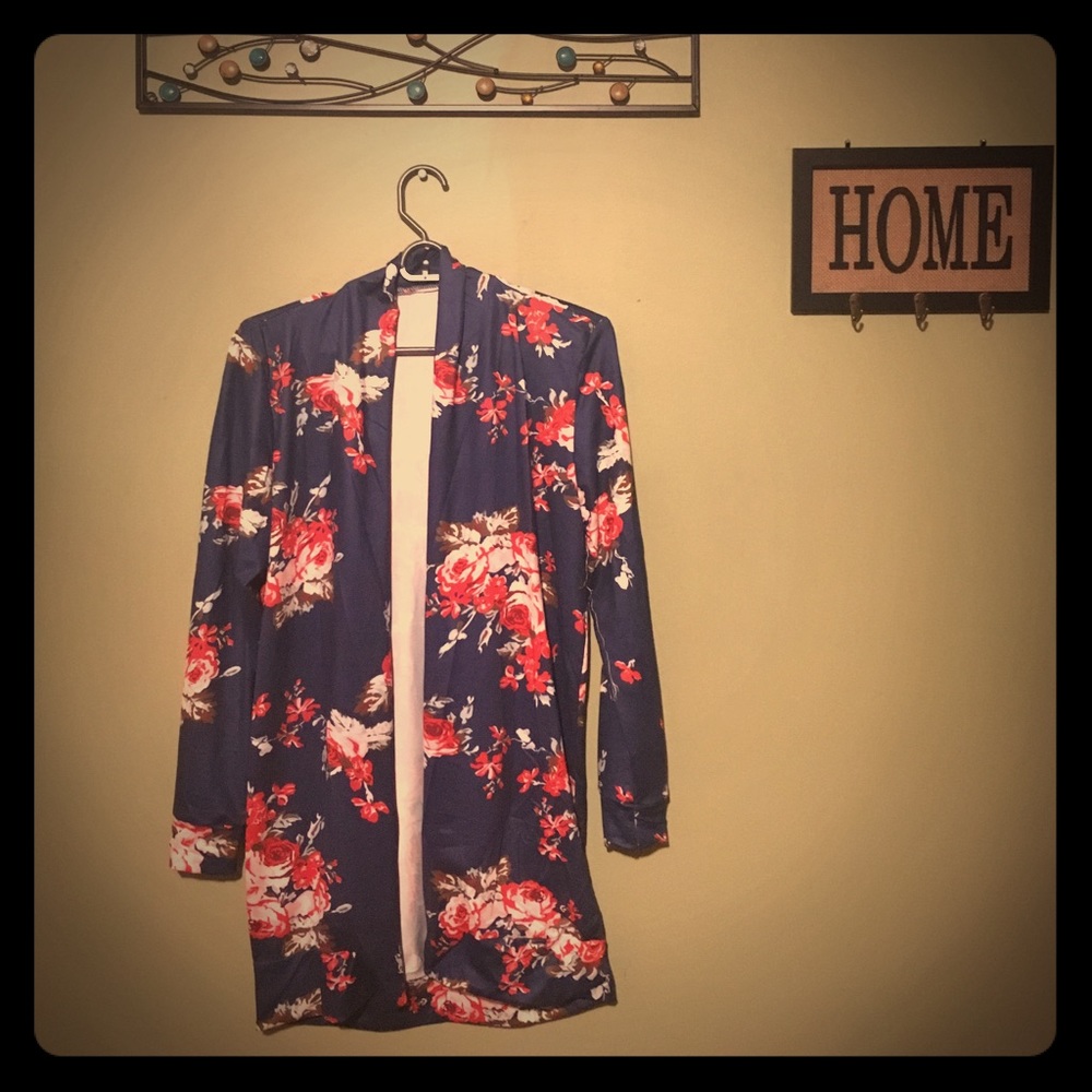 Flower Print Kimono