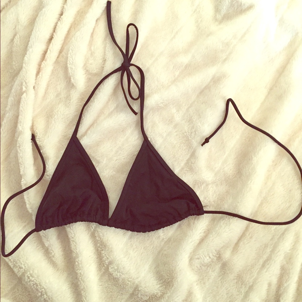 Black string bikini triangle top VS
