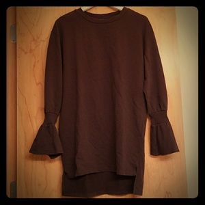 Zara Bell Sleeve Sweatshirt Dress/Tunic