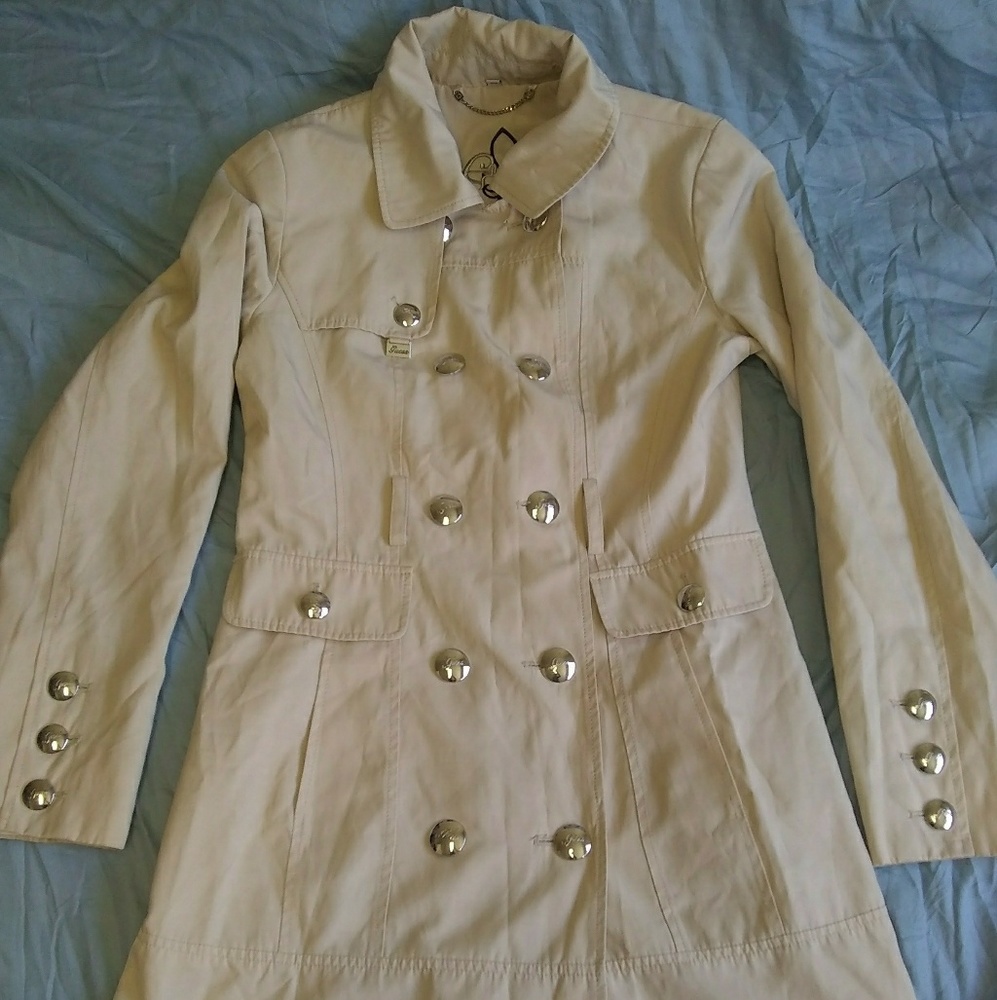 "Guess" Size S Double Breasted Trench Coat