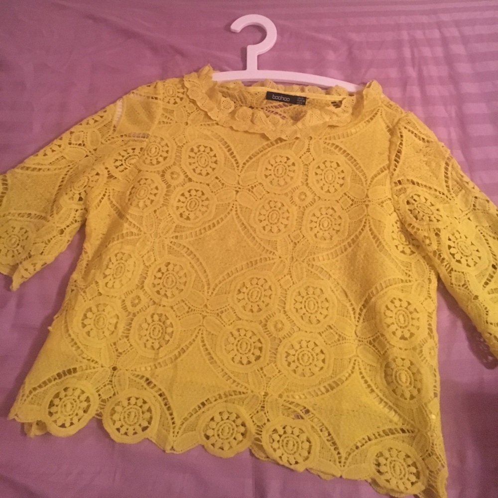 Full lace half sleeve blouse