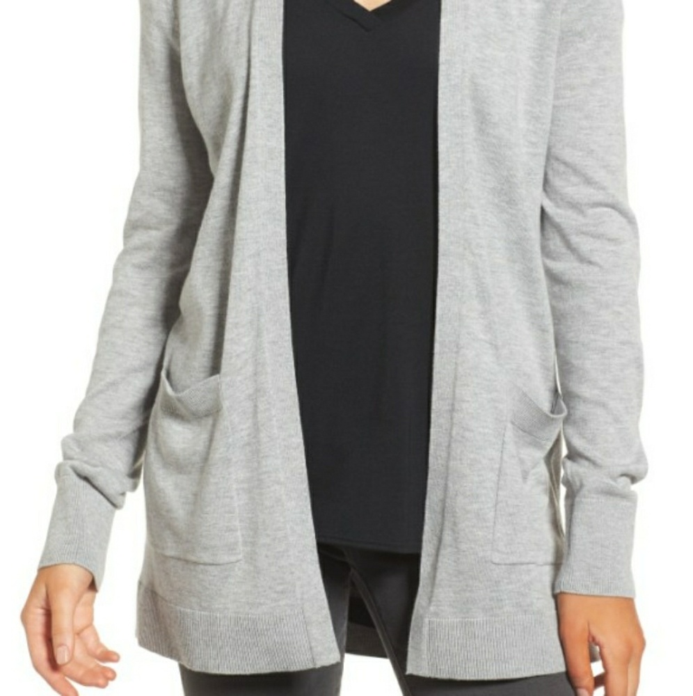 Trouve Cardigan with Pockets and Back Panels
