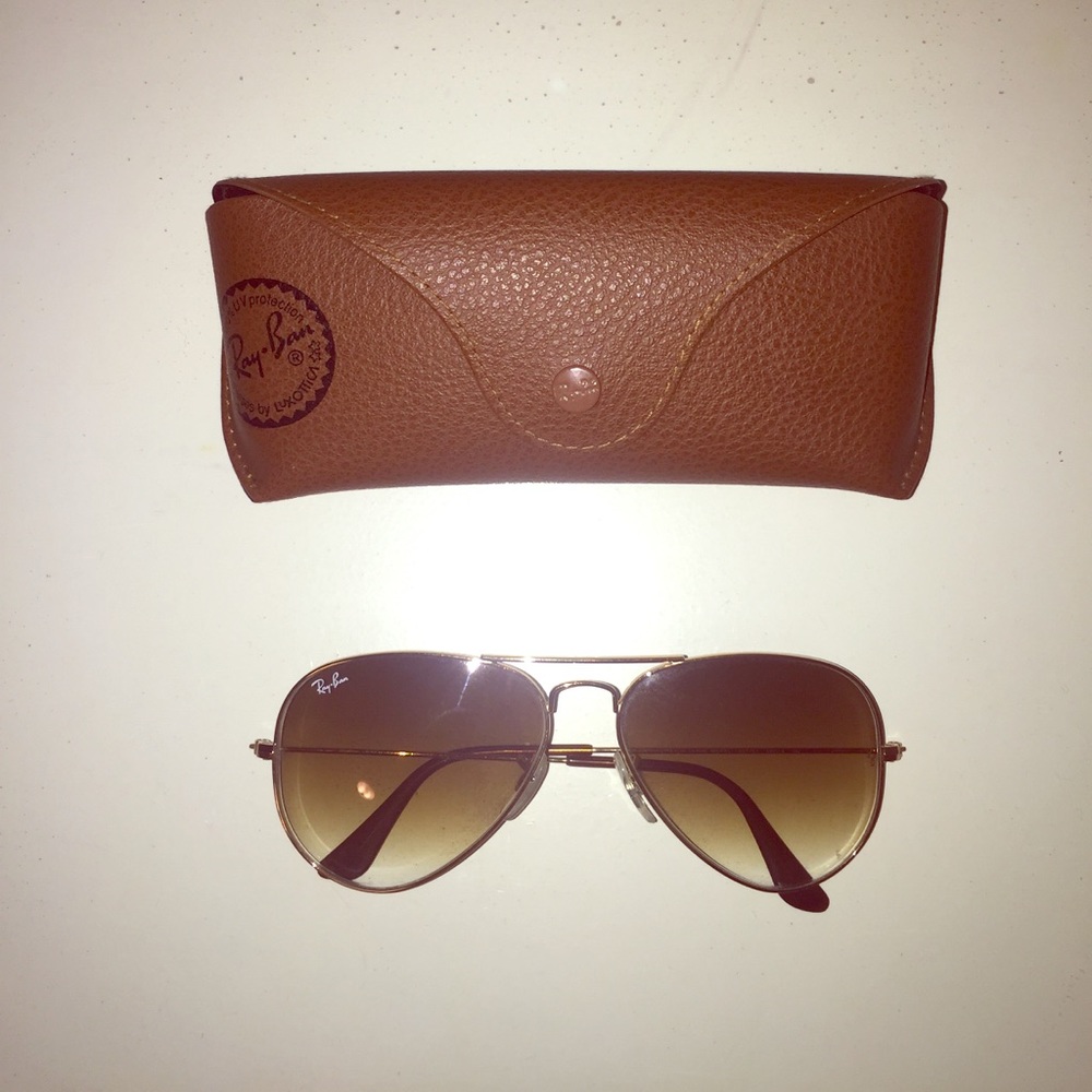 Ray-Ban Aviators RB3025 Large Metal, BRWN/GLD