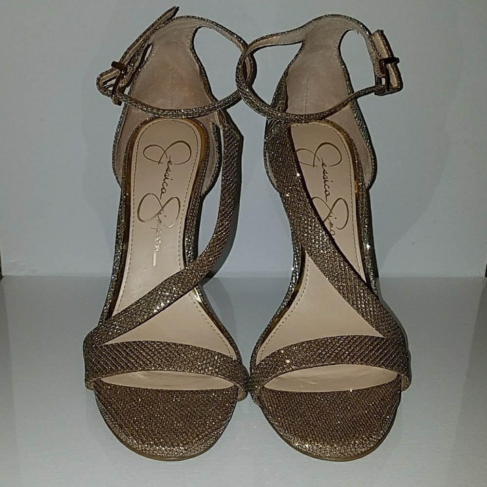 Jessica Simpson Rayli Gold High Heel Sandal