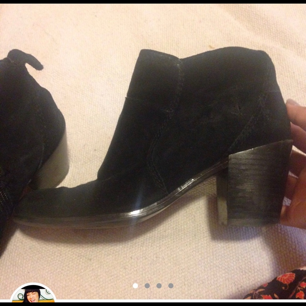Black suede booties!