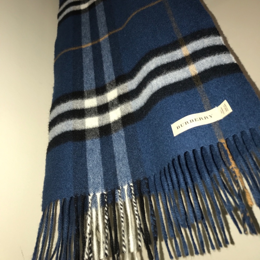 Marine Blue Burberry Scarf