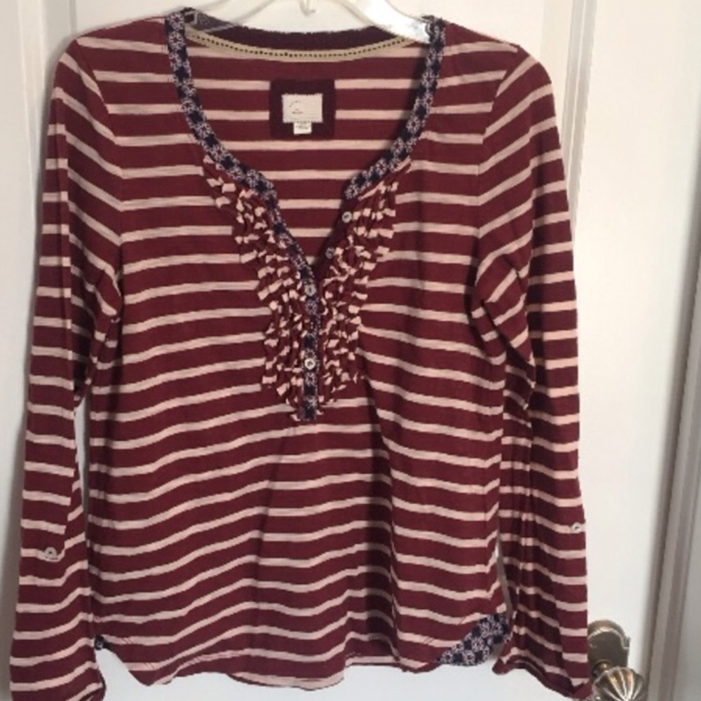 Anthropologie striped Henley