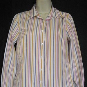 Multicolored J. Crew Long Sleeves M Casual Shirt