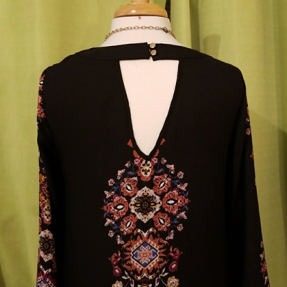 Boheimian Chiffon Shift Dress - Picture 2 of 2