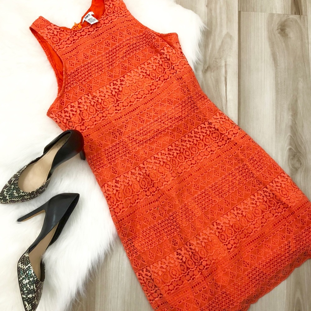 Bar III Orange Coral Dress Large
