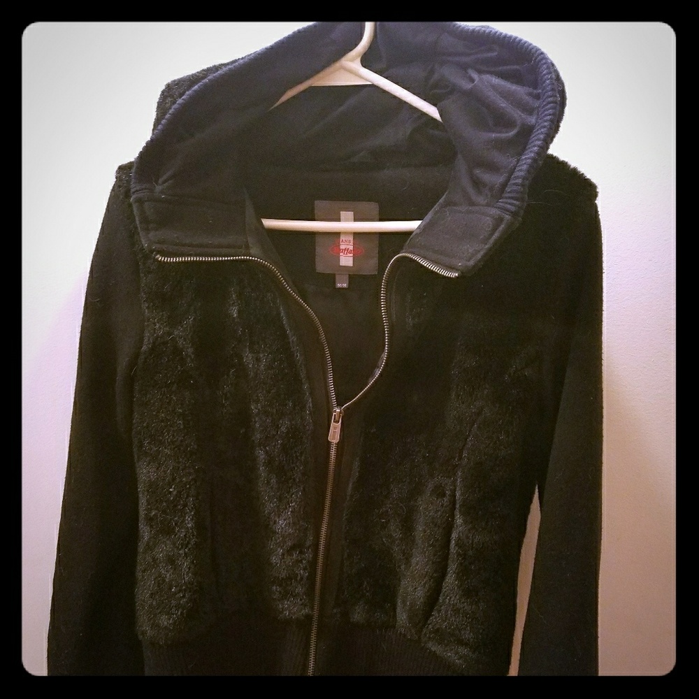 Jeans Buffalo faux fur zip hoodie