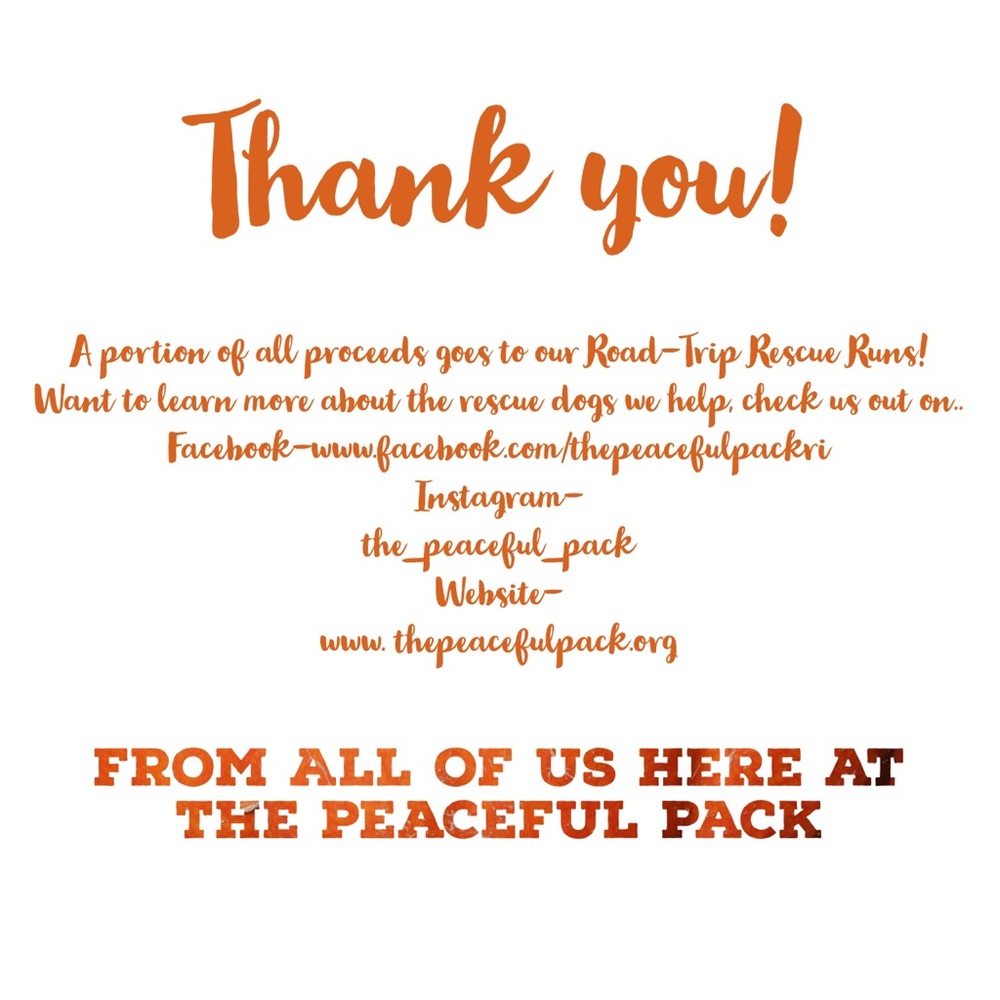 Your purchases help local rescue dogs!